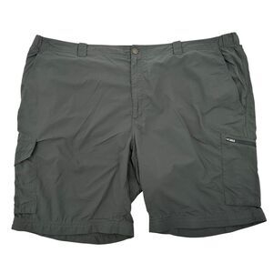 Columbia Men's Shorts 50W 9" Inseam Silver Ridge Gray Utility Cargo Omni-Shade